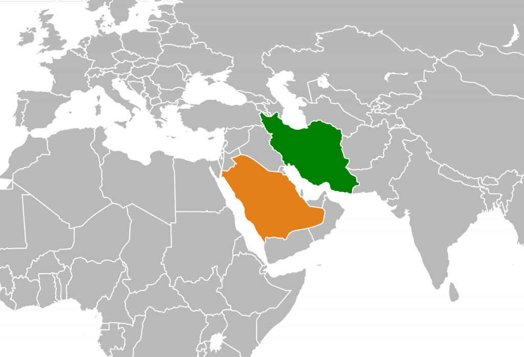 ιράν σαουδική αραβία χάρτης
